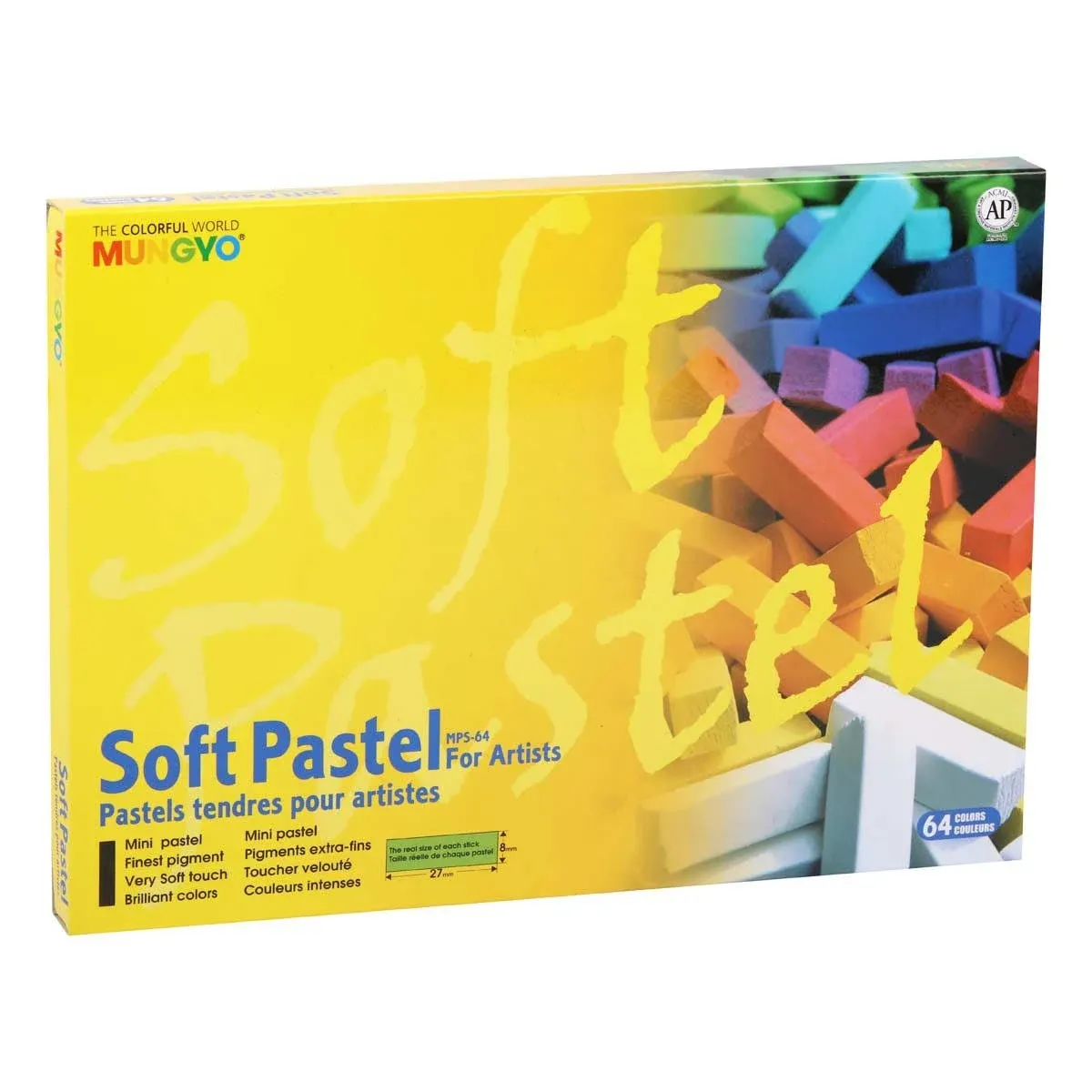 Mungyo Pastel Soft Drawing Vivid Art Set 64 Colors Set Square Chalk MPS-64