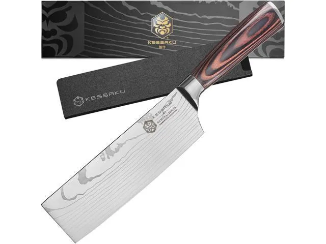 Kessaku Produce Vegetable Fruit Knife - 6 inch - Samurai Series - Razor Sharp Kitchen Knife - Forged 7Cr17MoV High Carbon Stainless Steel - Wood.