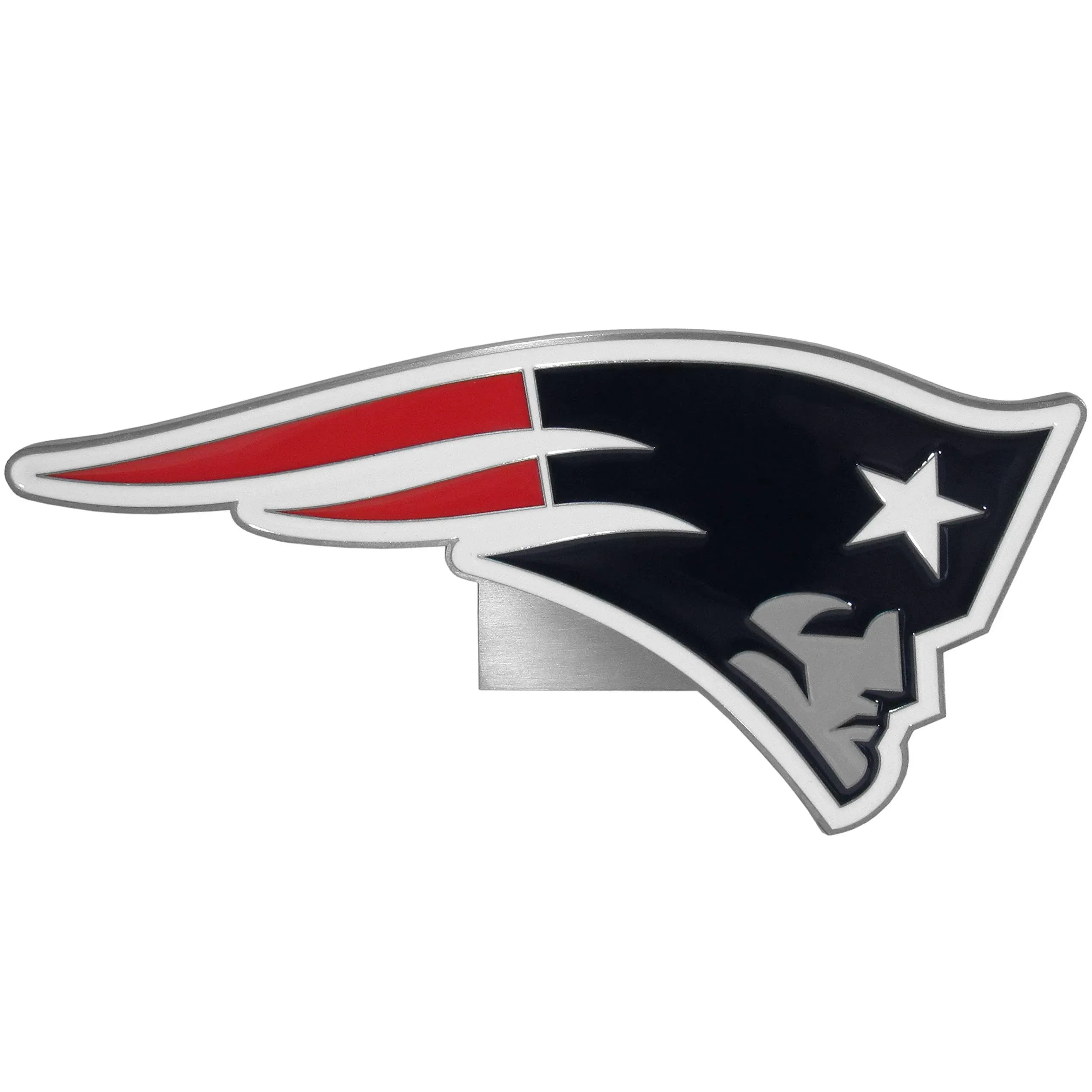 New England Patriots Large Hitch Cover Class II and Class III Metal Plugs