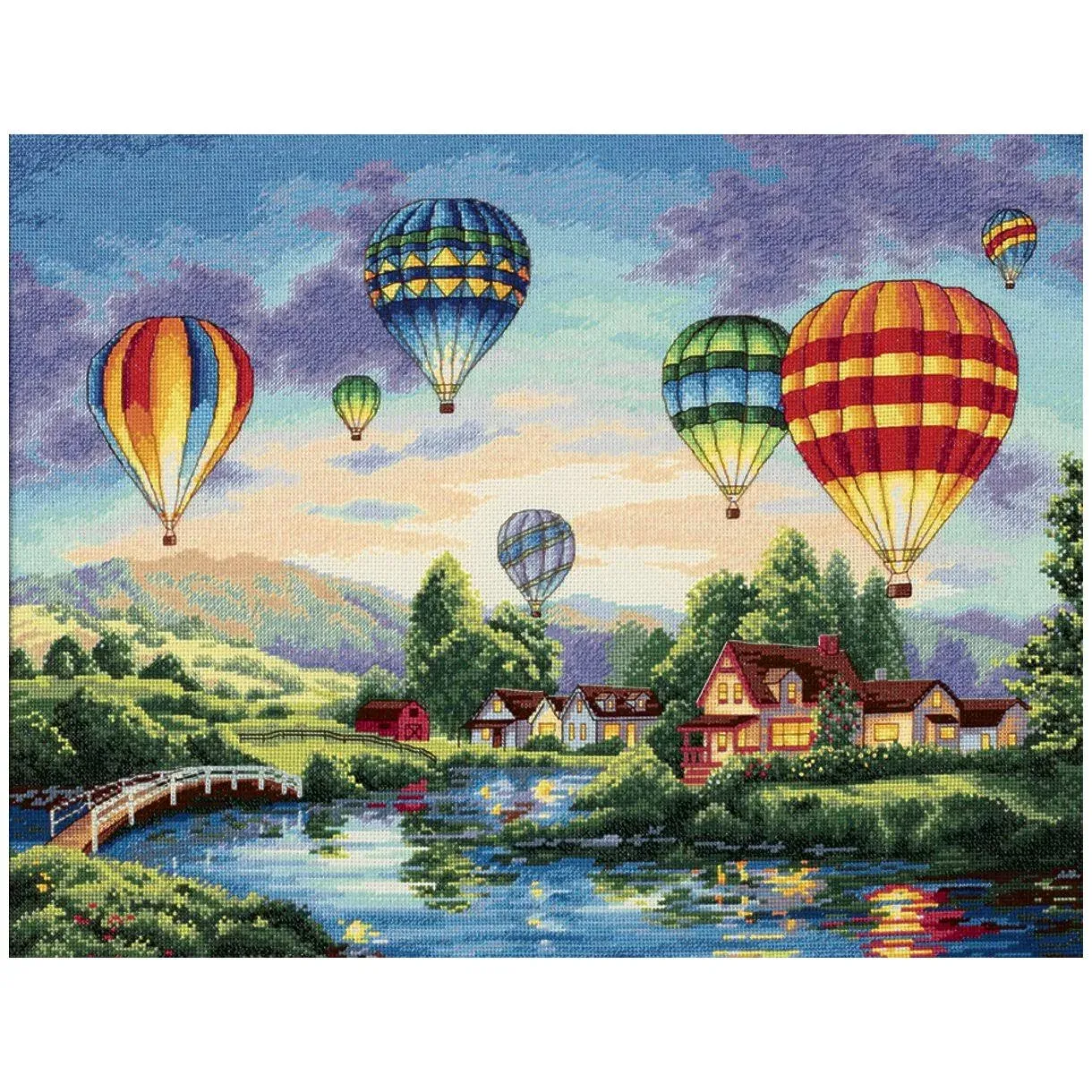 Dimensions Gold Collection Balloon Glow Counted Cross Stitch Kit-16 inch x 12 inch