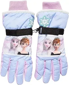 Disney Girls' Winter Insulated Snow Ski Gloves – Minnie Mouse or Frozen II Elsa & Anna (Toddler/Little Girls)