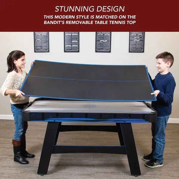 Hathaway Bandit Air Hockey Table, 5-ft, Black/Blue