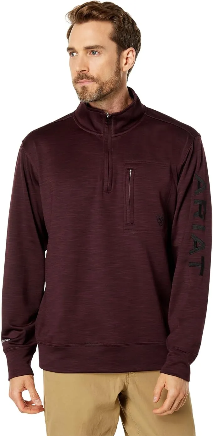 ARIAT Men's Team Logo 1/4 Zip Top