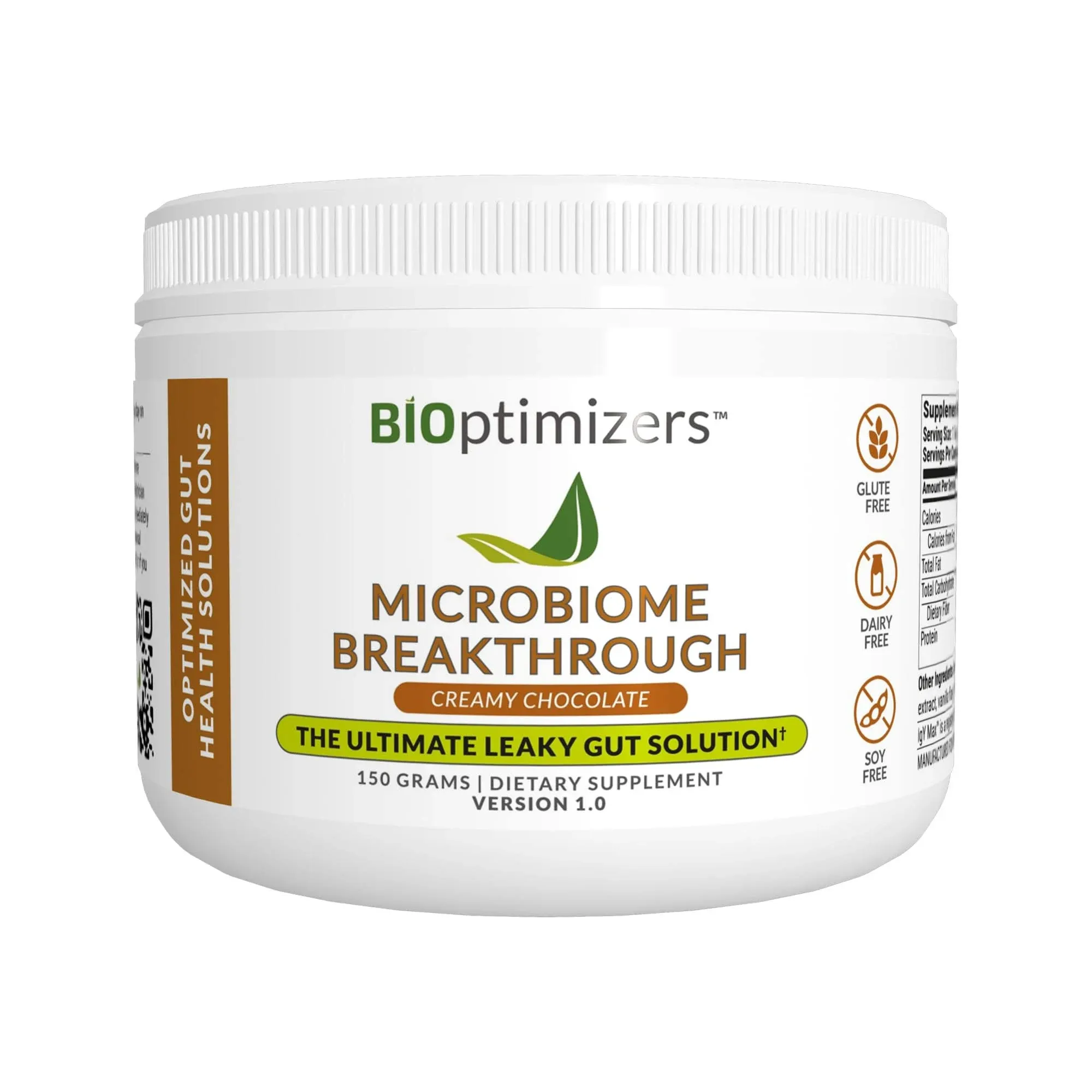 Biome Breakthrough Repair Powder - Chocolate Flavor - Has Lactobacillus Strains, Bone Broth & Collagen - Source of L-Glutamine - Gas & Bloating Relief - Improves Gut Health - 30 Servings - 150g
