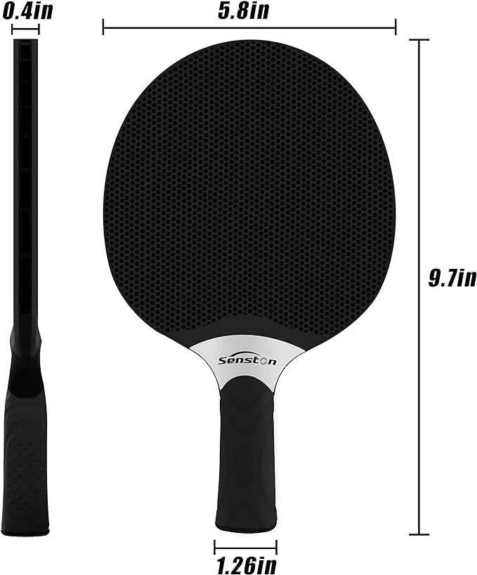 Senston Table Tennis Rackets Set, Professional Table Tennis Racket with 3 Balls, Composite Rubber Ping Pong Paddle Set