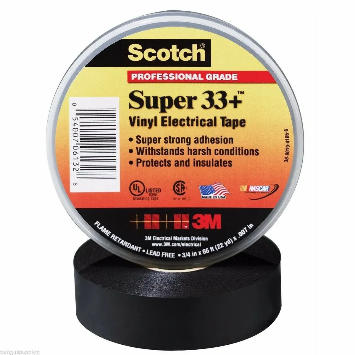 3M Scotch Super 33+ Electrical Tape - 3/4 in x 52 ft, Premium Grade All-Weather