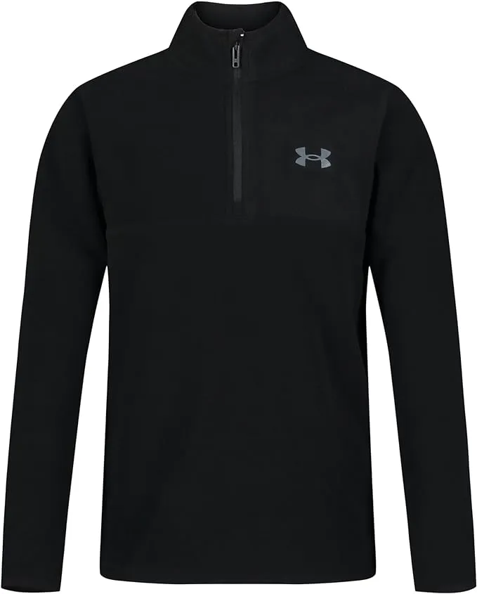 Under Armour Boys 8-20 1/4 Zip Fleece Pullover, Black, X-Large