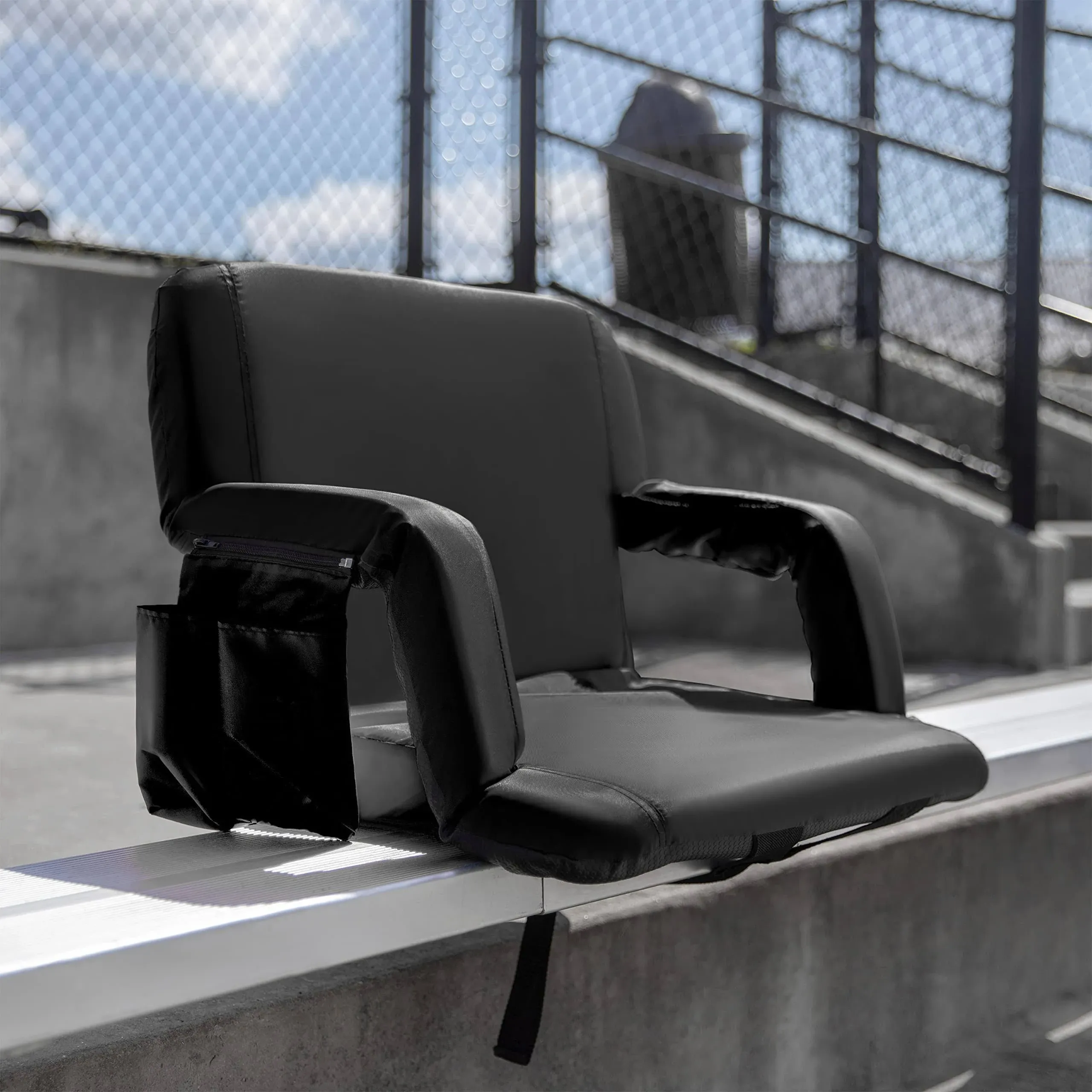 Malta Extra Wide Portable Stadium Seat for Bleachers or Benches, Padded Stadium 