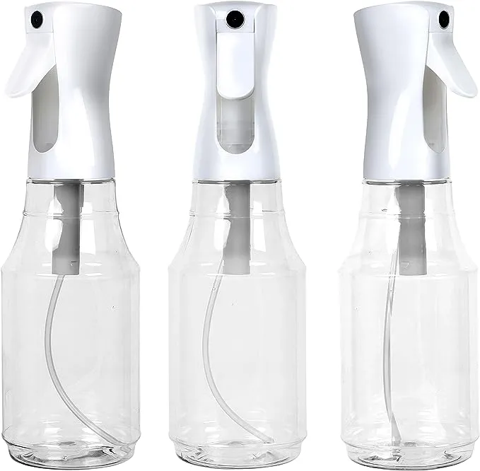 Houseables Continuous Spray Water Bottle, Water Hair Spray Bottle Mist 3PK, 12oz/355mL, Ultra Fine Mister, BPA Free, White Continuous Mist Spray Bottle, Hairspray Bottle Misting Spray Bottles For Hair