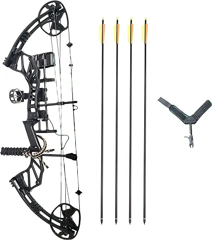 SAS Feud X 30-70 Lbs 19-31" Draw Length Compound Bow Pro Package for Hunting Field Target