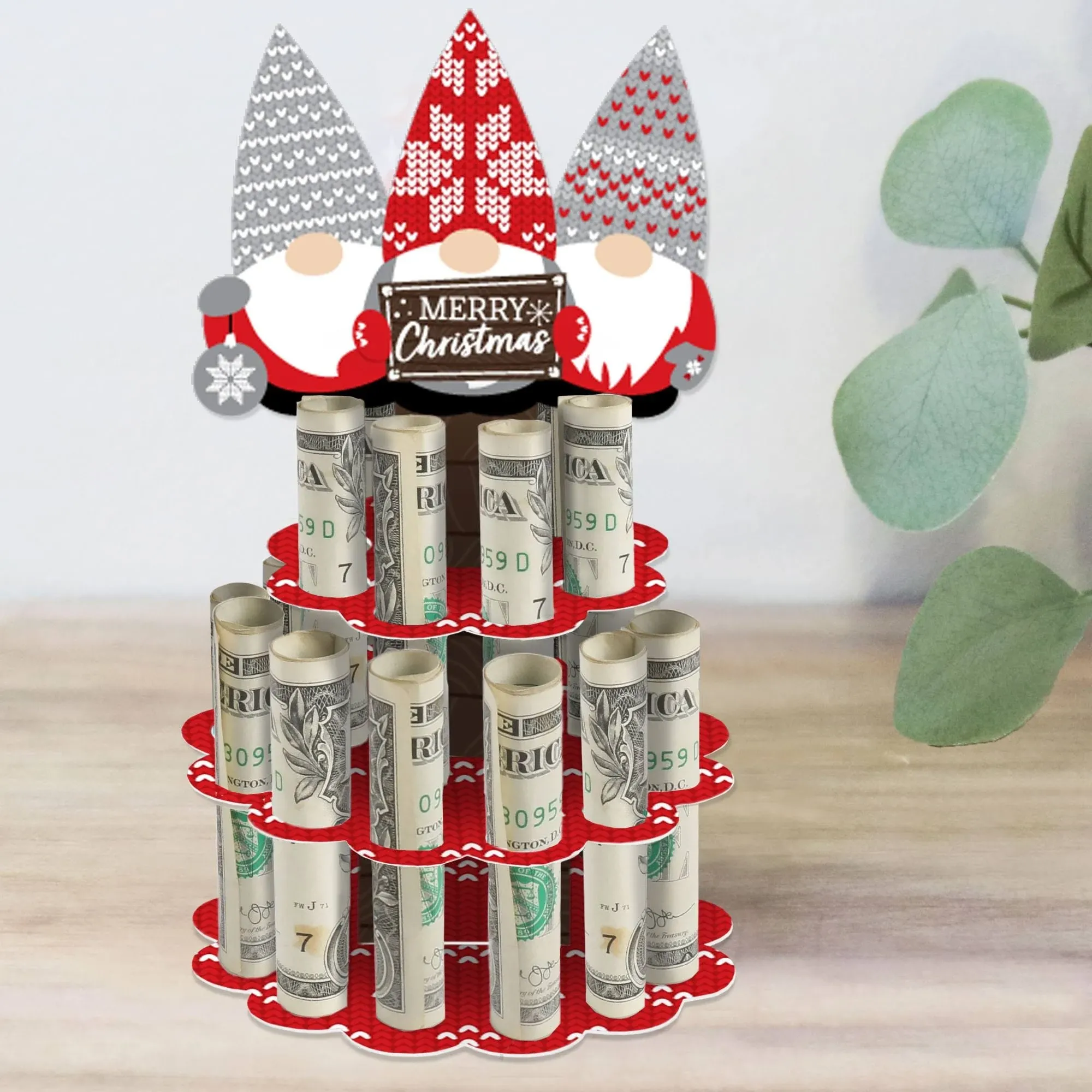 Christmas Gnomes - DIY Holiday Party Money Holder Gift - Cash Cake
      
          Christmas Gnomes - DIY Holiday Party Money Holder Gift - Cash Cake