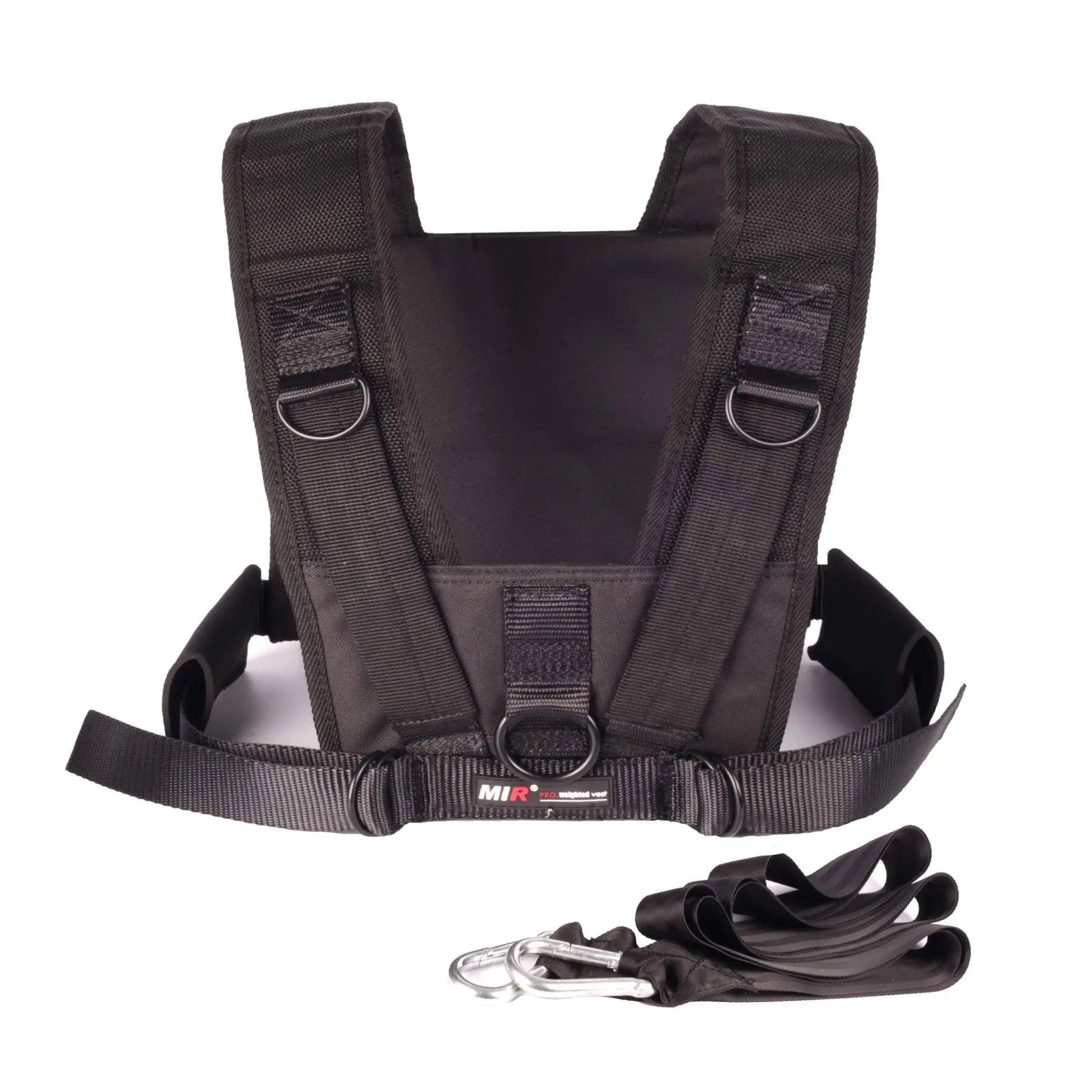 Mir Bhar Sled Harness with Optional Sled Harness, Without Sled, Black