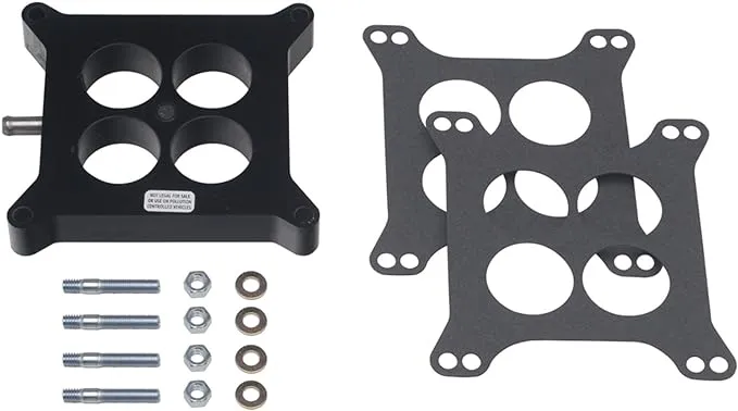 Trans-Dapt Performance 1 in. HOLLEY 4BBL SPACER with PCV - Ported- Plastic Phenolic Carburetor Spacer