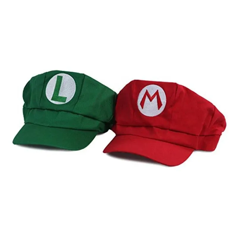 Landisun Costume Hat Anime Adult Unisex Cosplay Cap (Red and Green)