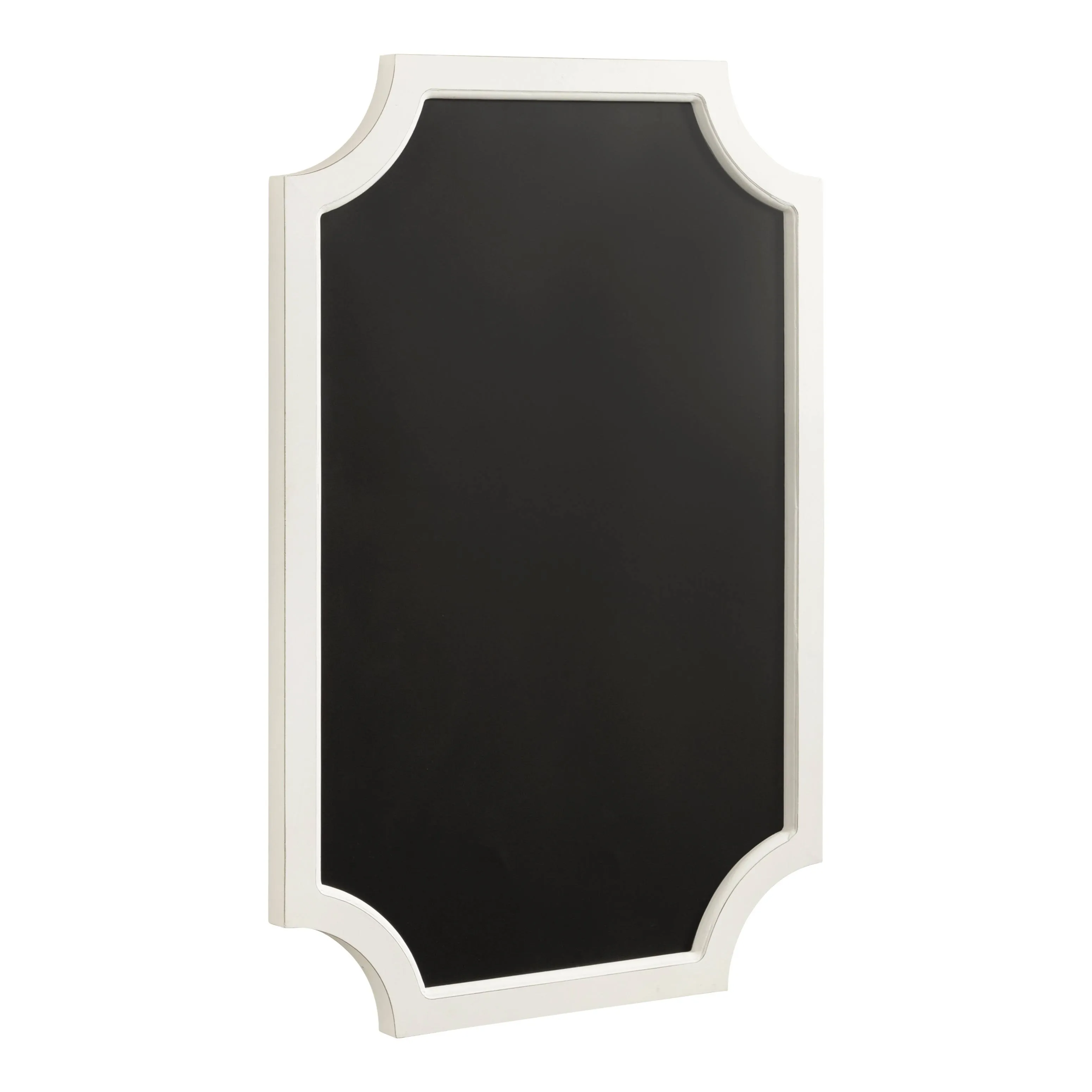 Kate and Laurel Hogan Framed Scallop Chalkboard, 23.5x36, White