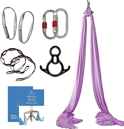 Aum Active Aerial Silks Equipment for Acrobatic Flying Dance Aerial Yoga - In...