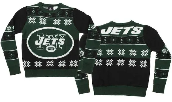 NFL Youth New York Jets Ugly Crewneck Sweater