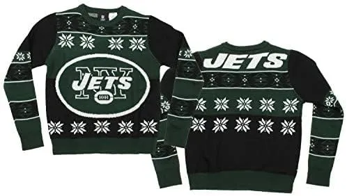 NFL Youth New York Jets Ugly Crewneck Sweater