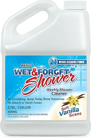 Wet & Forget Shower Cleaner Weekly Application Requires No Scrubbing, Bleach-Free Formula, Ready to Use, Vanilla Scent, 64 Fluid Ounces 2 Pack