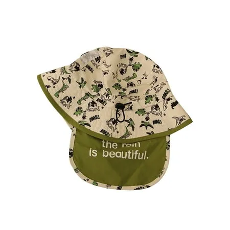 Gureui Toddler Infant Baby Boys Girls Summer Fisherman Hat with Neck Flap Ice Cream Animal Print Wide Brim Sun Protection Cap Sunshade Sunscreen Hats