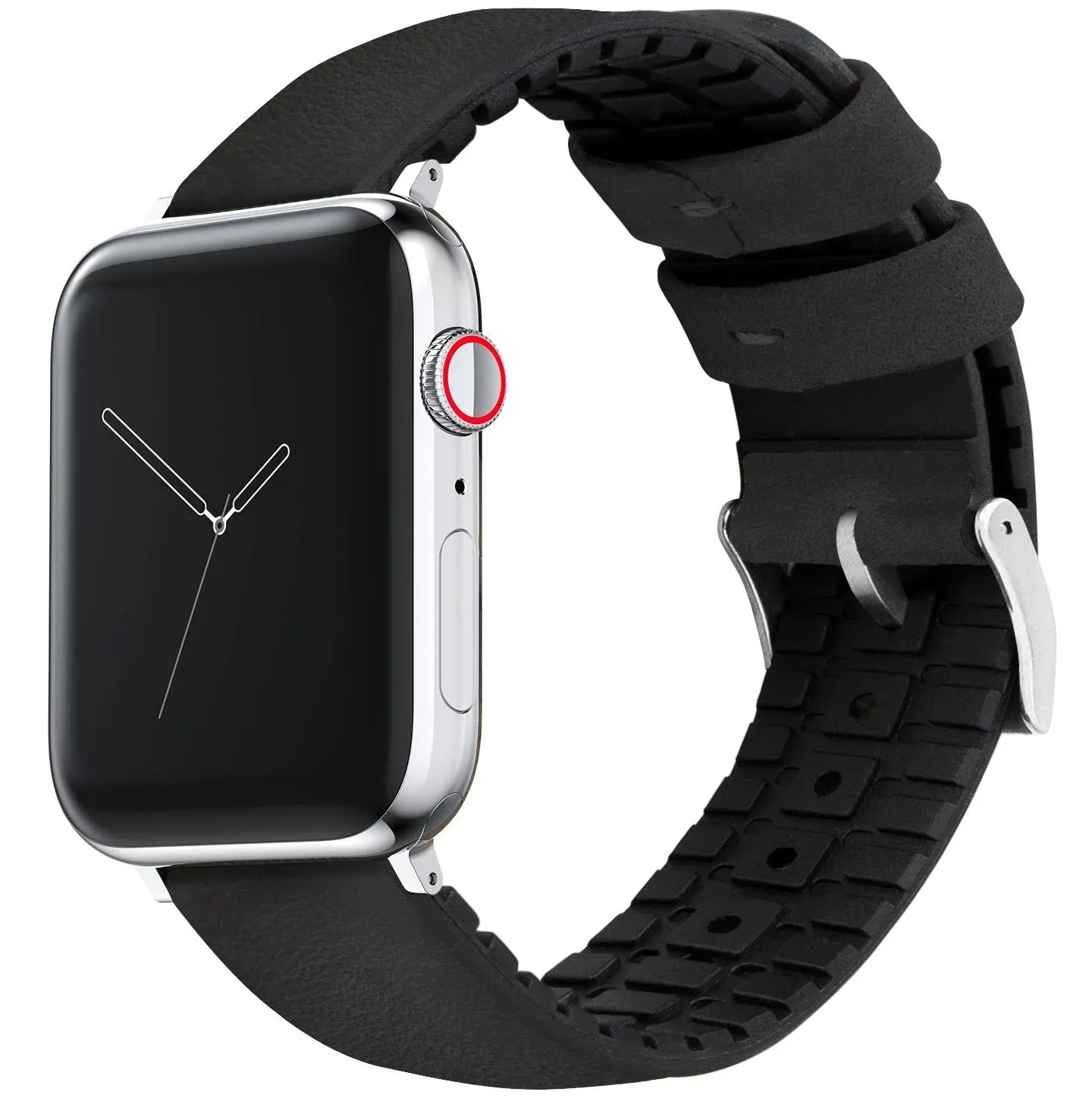 Apple Watch Black Leather Hybrid Watch Band Watch Band