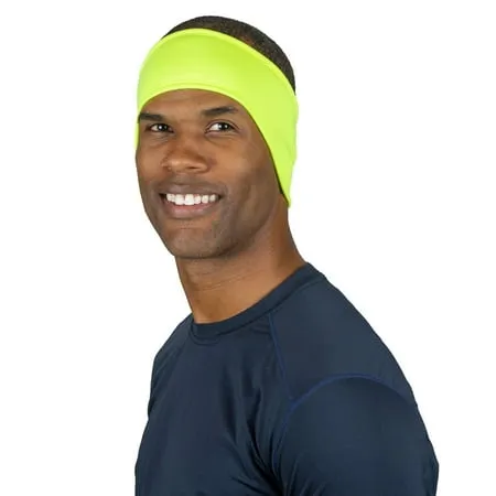 TrailHeads Tempo Running Headband Ear Protection Moisture Wicking Headband - Hi-Vis