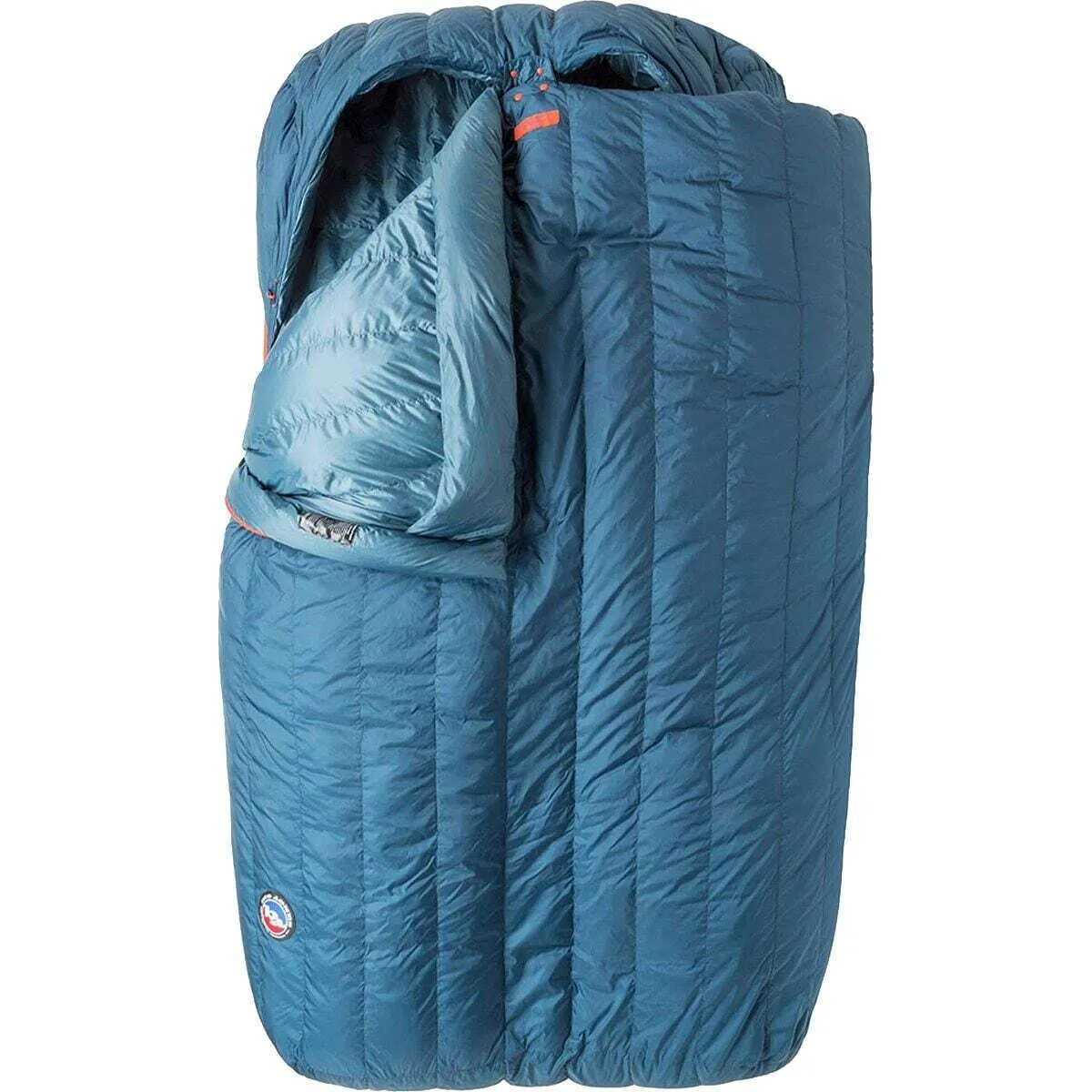 Big Agnes King Solomon Double Sleeping Bag: 35F Down Legion Blue/Tapestry, Doubl