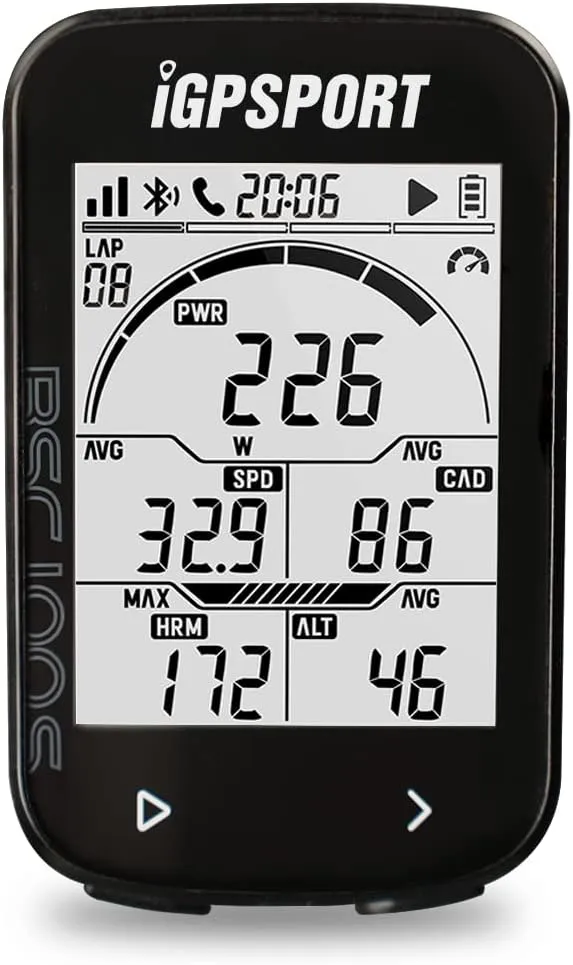 iGPSPORT BSC100S Bicycle/Bike Computer Wireless, 2.6 inch LCD Display Rechargeable Waterproof GPS Cycling Computer