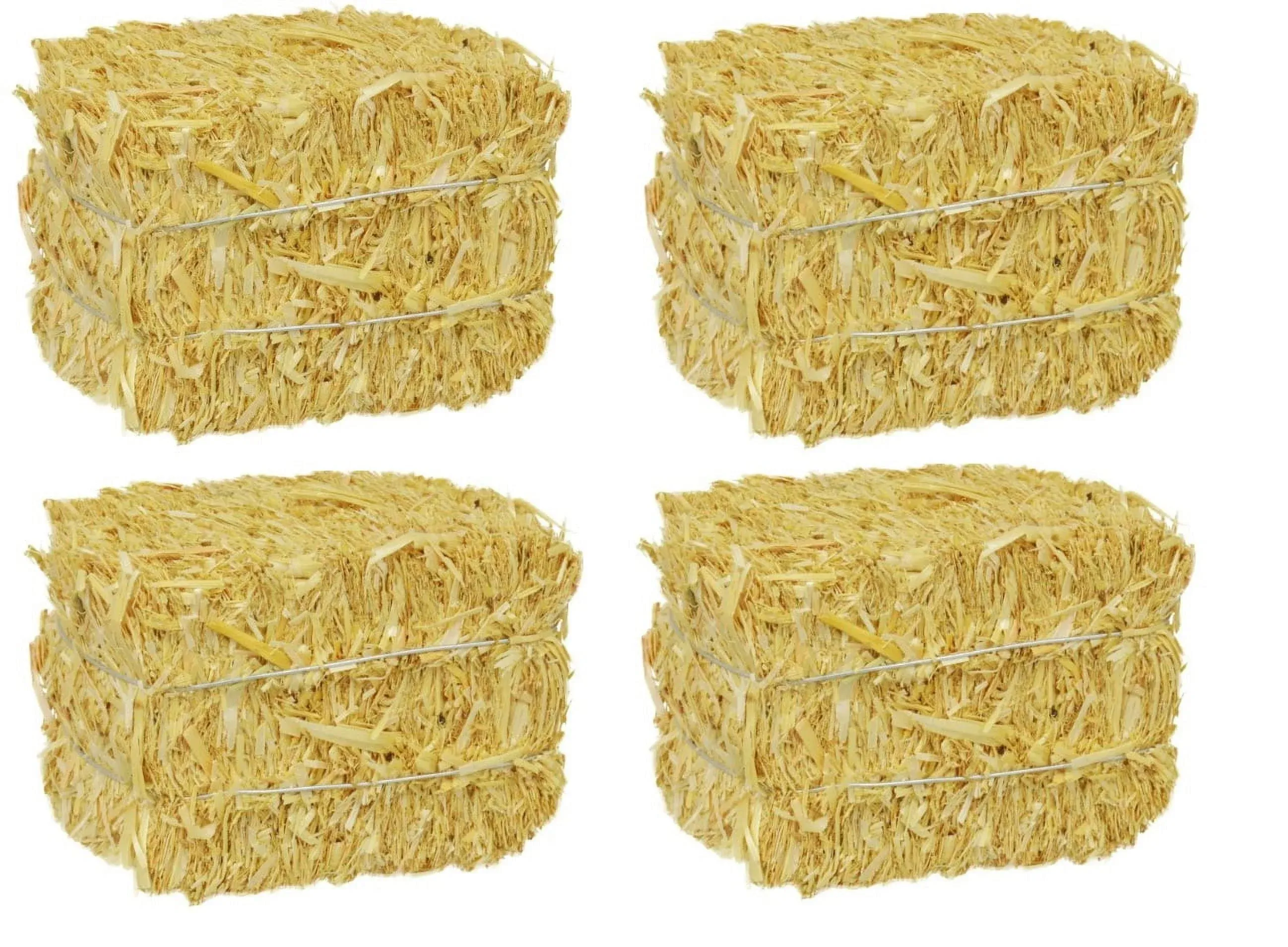 Sunshine's Spot 4 Pieces Mini Straw Hay Bales for Autumn Harvest Fall Craft ...