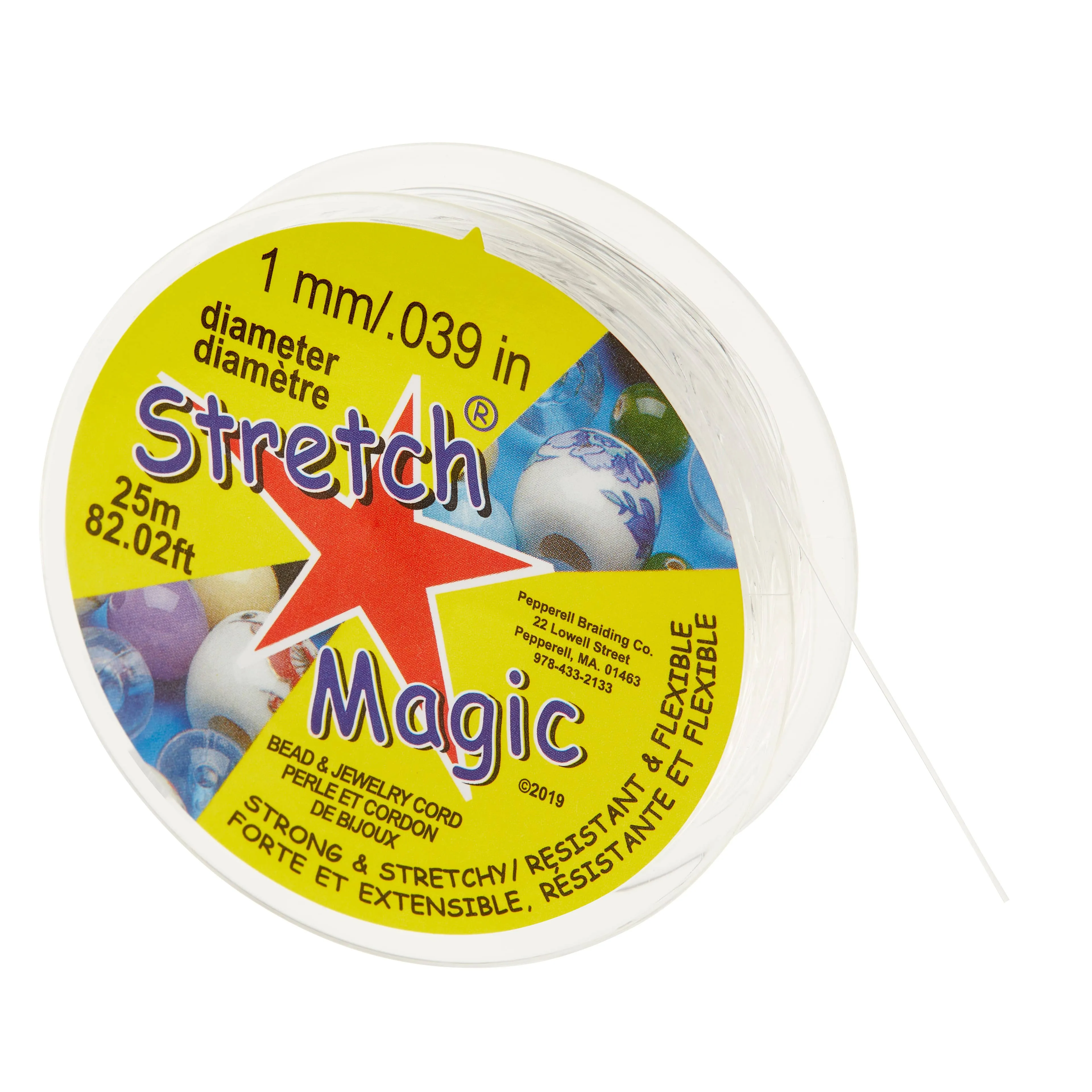 Stretch Magic Bead/Jewelry Cord 1mm Clear 25m (82&#039;&#039;)