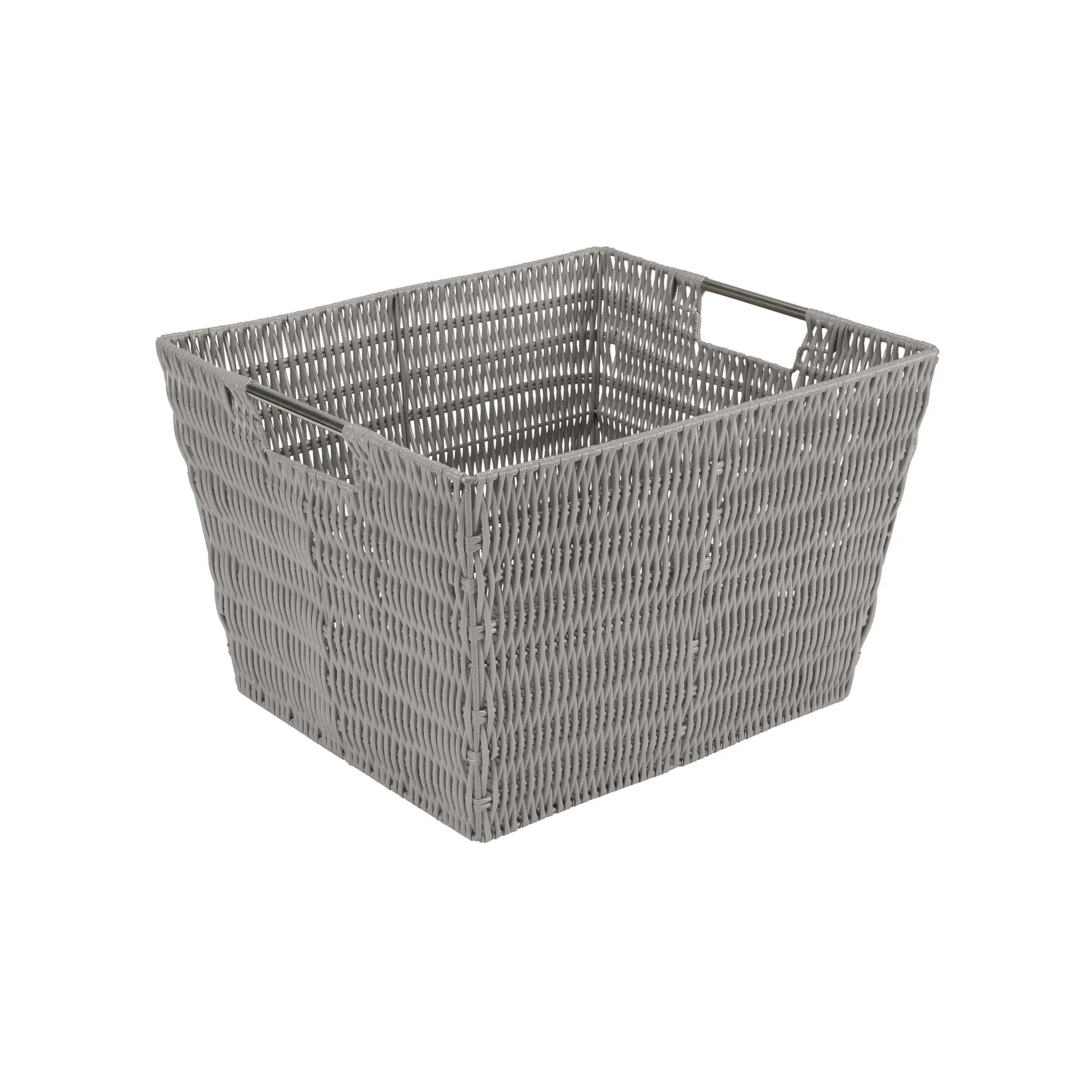 Simplify Large Chocolate Rattan Storage Basket