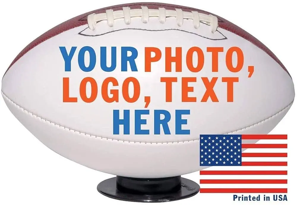 Personalized Custom Full 12 Inch Football | Regulation Size | Customized Football Trophy for Coach, Dad, any Football Fan