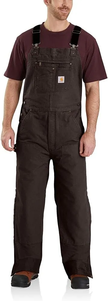 Carhartt Men's Loose Fit Washed Duck Insulated Bib Overall