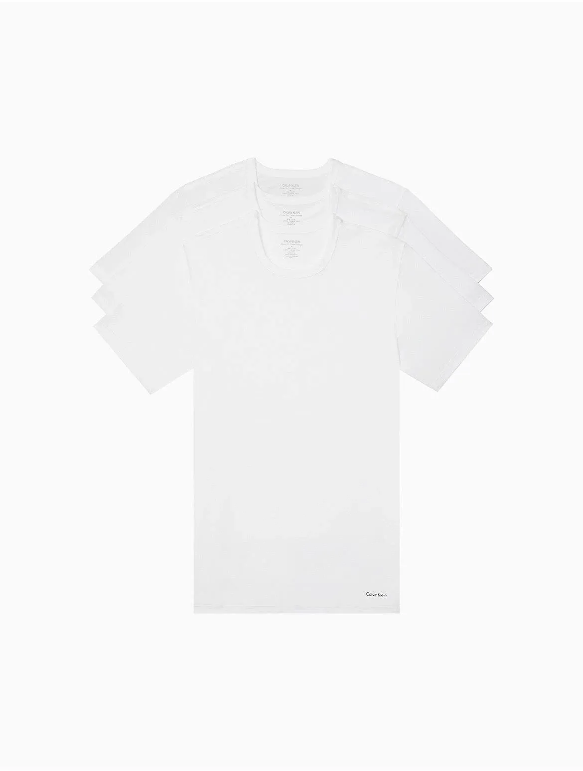 Calvin Klein Men's Cotton Slim Fit 3-Pack Crewneck T-Shirt - White - M