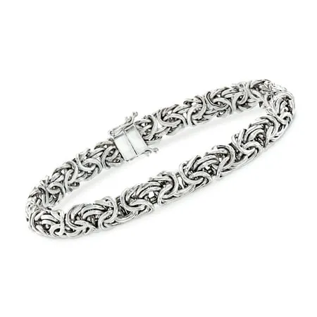 Ross-Simons Sterling Silver Byzantine Bracelet With Magnetic Clasp for Female Adult