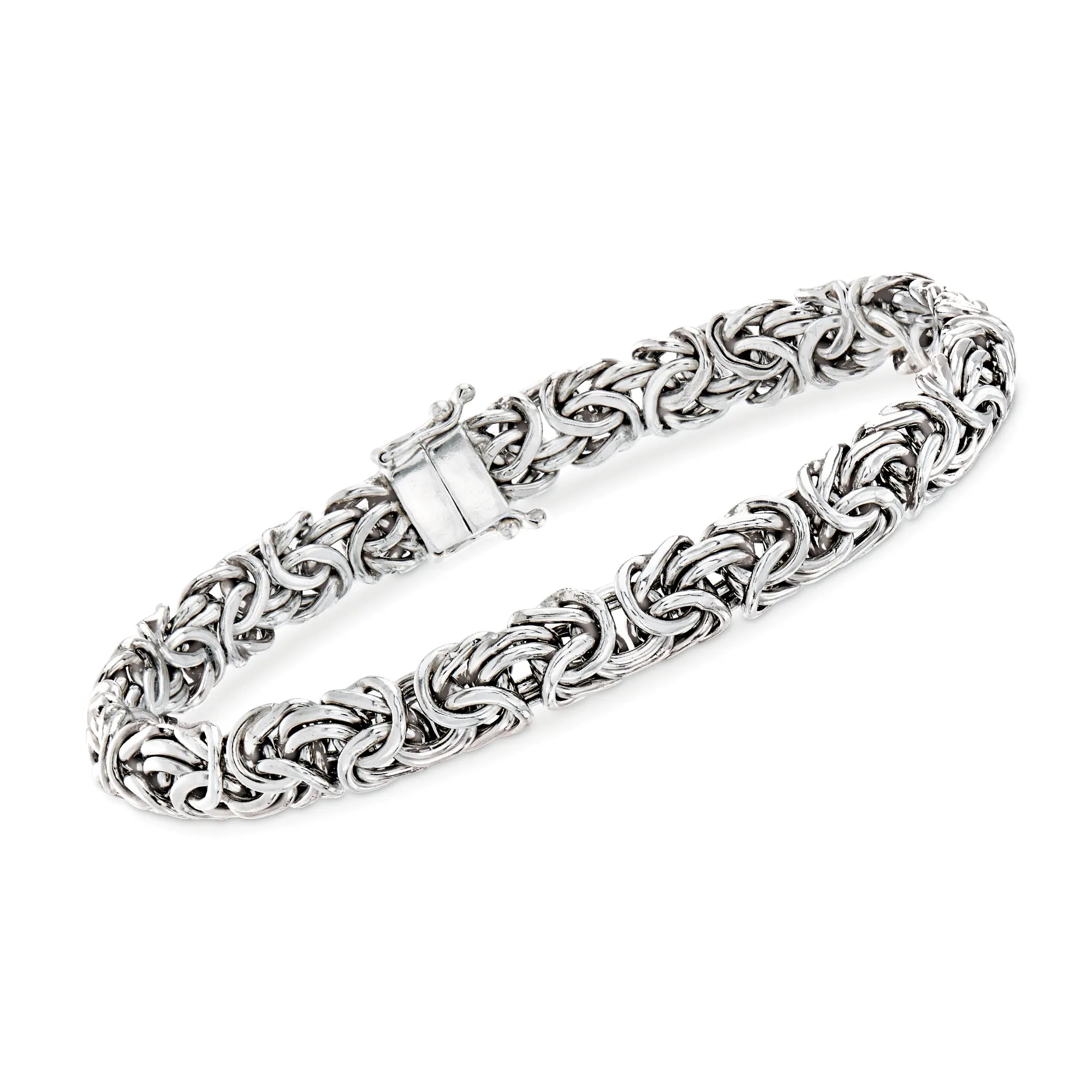 Ross-Simons Sterling Silver Byzantine Bracelet With Magnetic Clasp