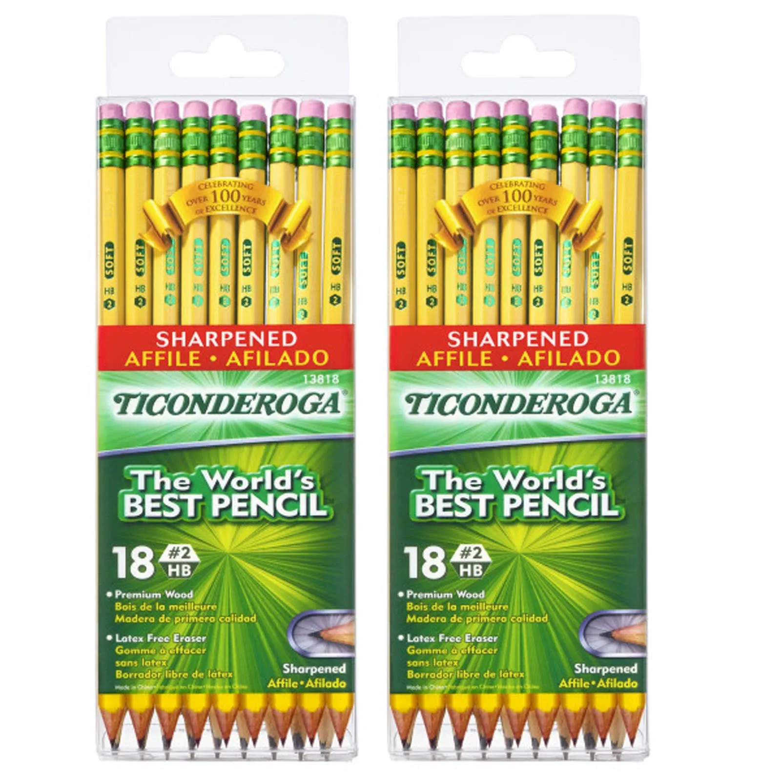 Ticonderoga Pre-Sharpened Pencils HB