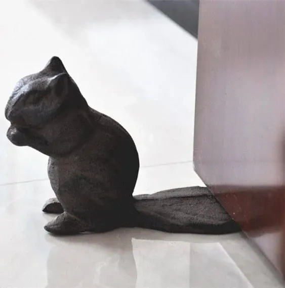 Chipmunk Door Stop Cast Iron