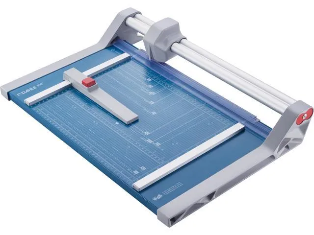 Dahle 550 Professional Rotary Trimmer, 14' Cut Length, 20 Sheet Capacity, Self-Sharpening, Dual Guide Bar, Automatic Clamp, German Engineered Paper.