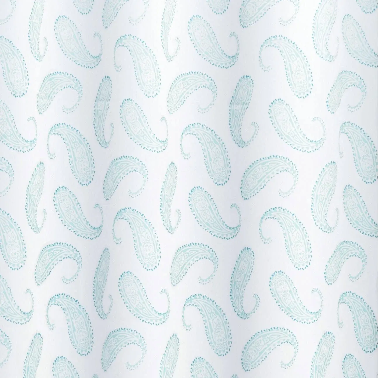 Laura Ashley Printed Peva 70 in. x 72 in. Seafoam Emperor Paisley Shower Curtain