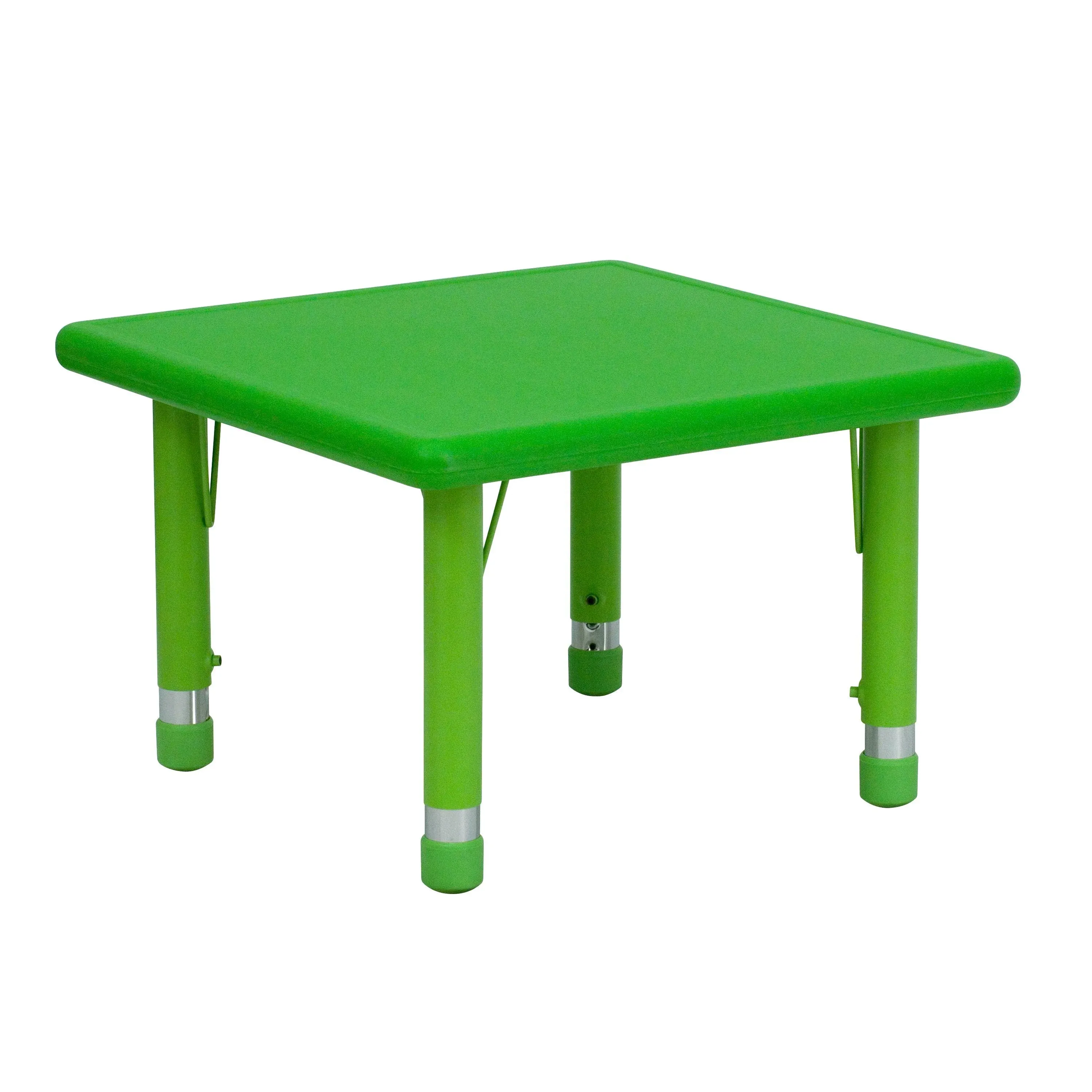 Emma + Oliver 24" Square Green Plastic Height Adjustable Activity Table