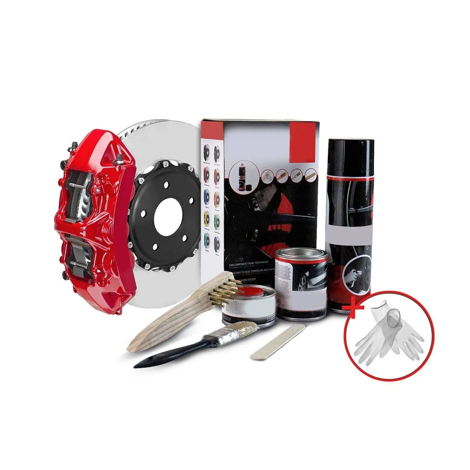 Omac Brake Caliper Epoxy Based Car Paint Kit Texas Red Glossy High-Temp