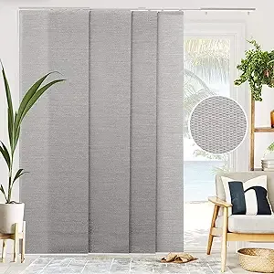 CHICOLOGY Blinds for Sliding Glass Doors , Vertical Blinds for Patio Doors , Room Divider ,Skyrise White (Light Filtering) W:46-86 x H: 0-96 inch