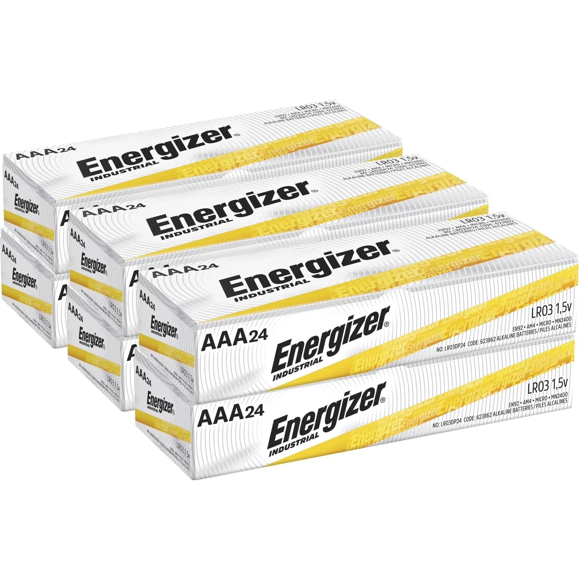 Energizer Industrial Alkaline Batteries AAA 24 Batteries/Box