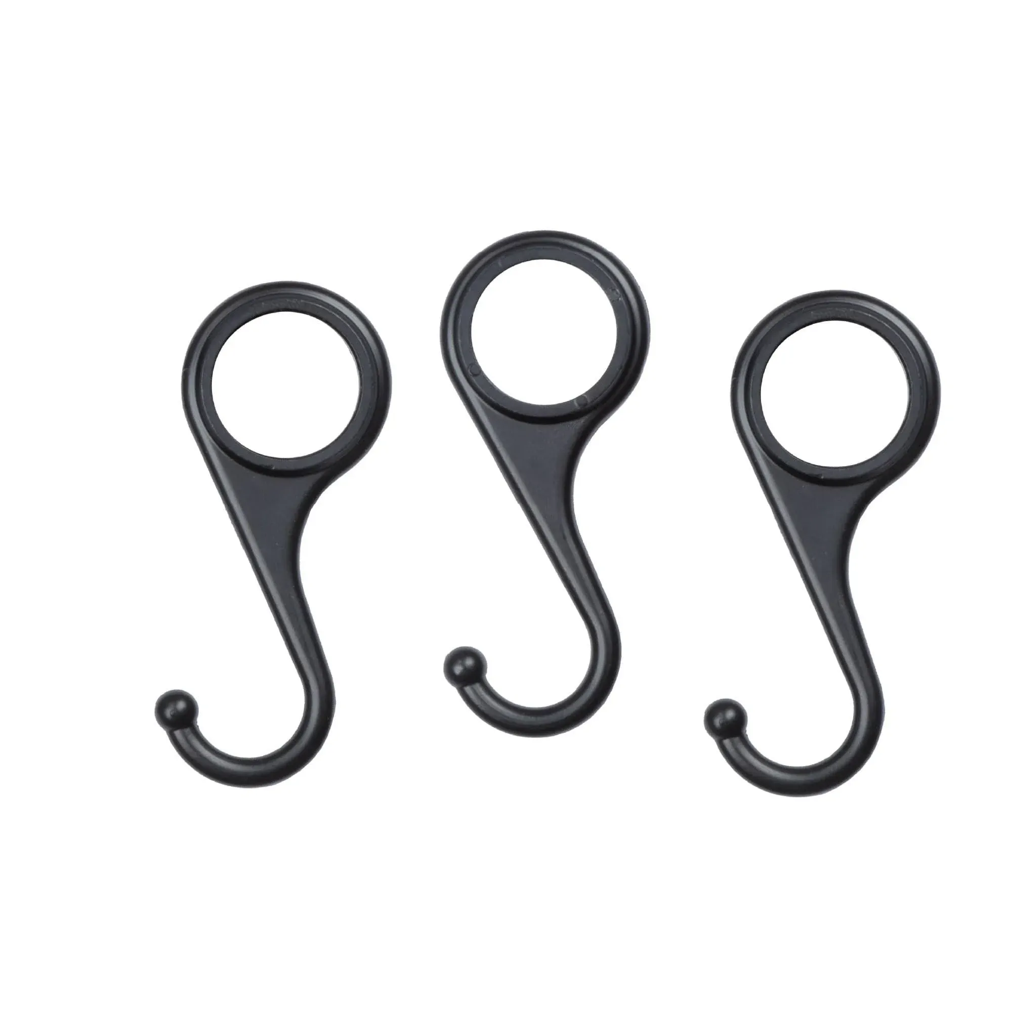 PIPE DECOR Black Metal Pipe Hooks for 1/2-Inch Pipe, Durable Hanging Hooks for DIY Rustic Style Industrial Pipe Projects to Organize Kitchens, Closets and Mudrooms, 3 Pack