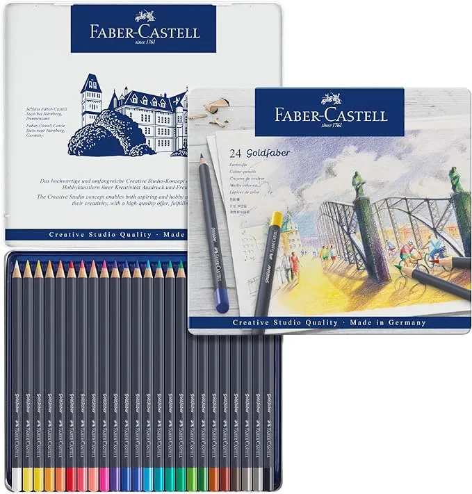 Faber-Castell Goldfaber Color Pencils - Tin of 24