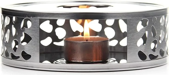 Teabloom Silhouette Tea Warmer - Stainless Steel Teapot Warmer with Tea Light Candle