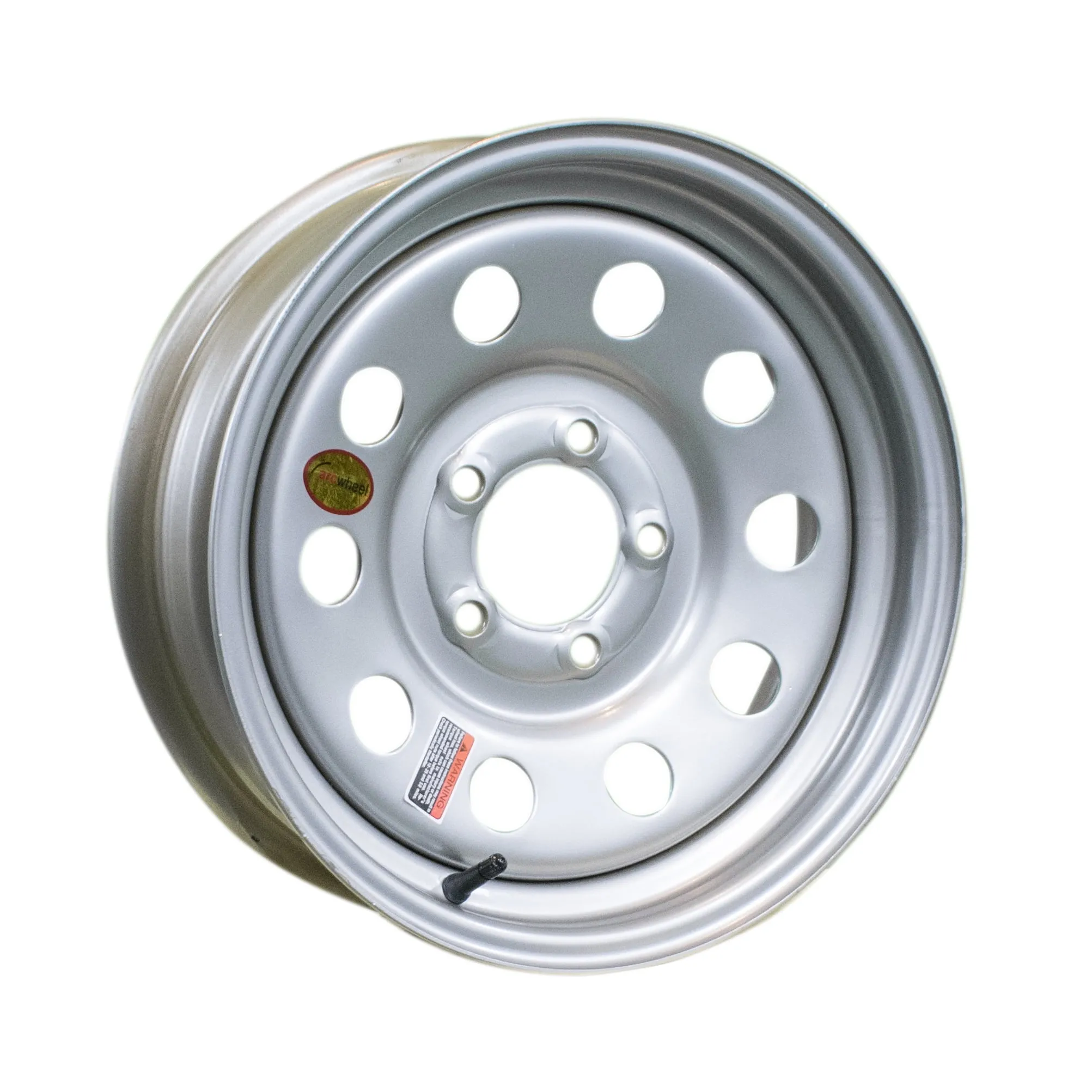 Arcwheel Silver Modular Steel Trailer Wheel - 15" x 5" Rim - 5 on 4.5