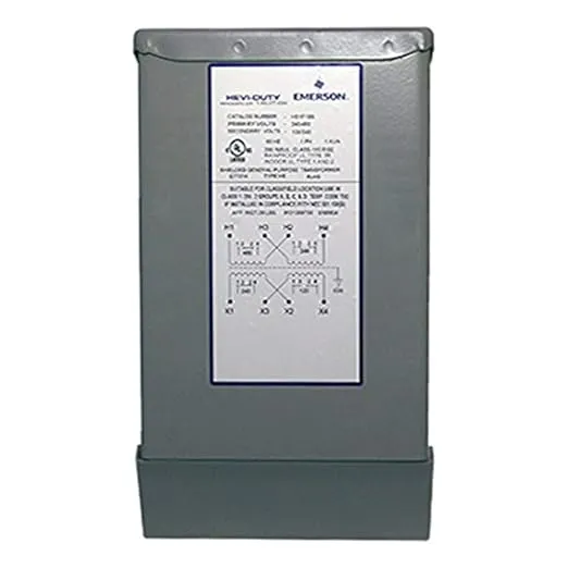 1 Phase, 240-480 Volt Input, 120/240 Volt Output, 60 Hz, 1 kVA, General Purpose Transformer