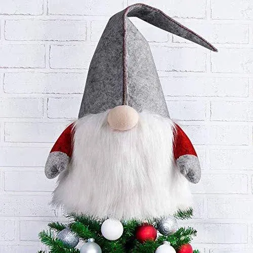 Christmas Tree Topper Gnome 25 inch  Christmas Ornaments  Christmas Gnome  Scandinavian Gnome  Christmas Tree Decoration